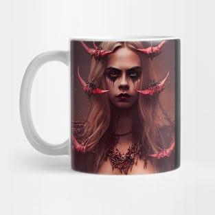 cara delevingne Demoness Portrait Mug